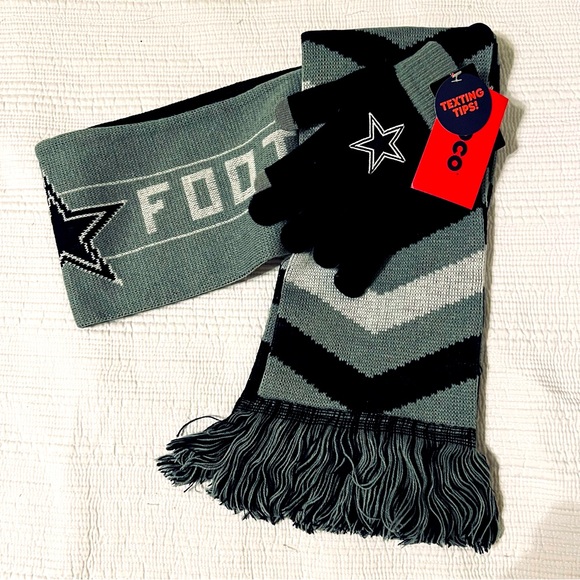 FOCO Navy Dallas Cowboys Glove & Scarf Combo Set - Picture 2 of 5